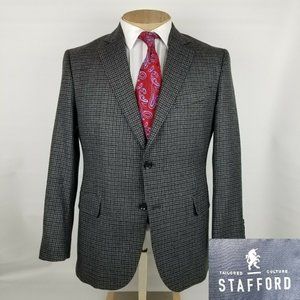 Stafford Signature Mens Sport Coat 40S Merino Wool